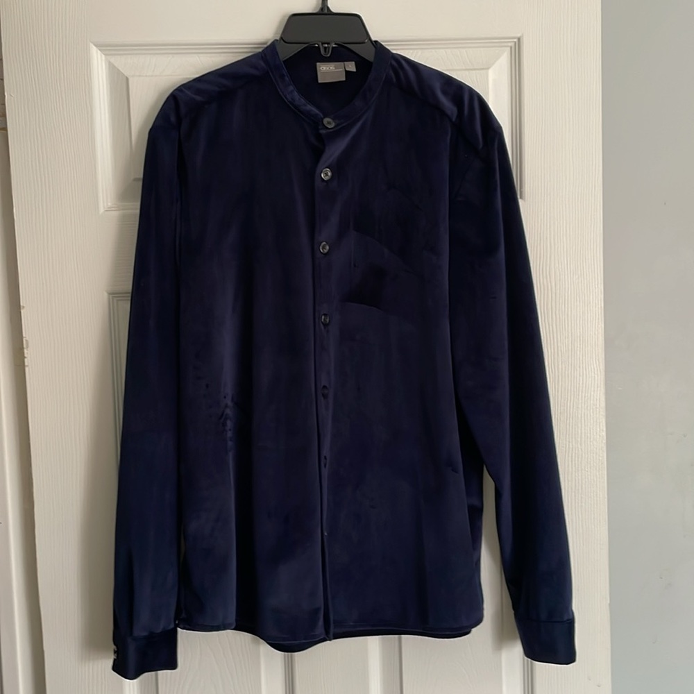 ASOS Men's Velvet Button Down Shirt
